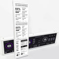 WOWNOVA 8.8' Computer Temp Monitor (Dynamic Theme Supported), 1 Click 1 Cable to Get Started Quickly PC Temperature Display Sensor Panel IPS Mini Secondary Screen CPU RAM HDD Data FPS Monitor (White)