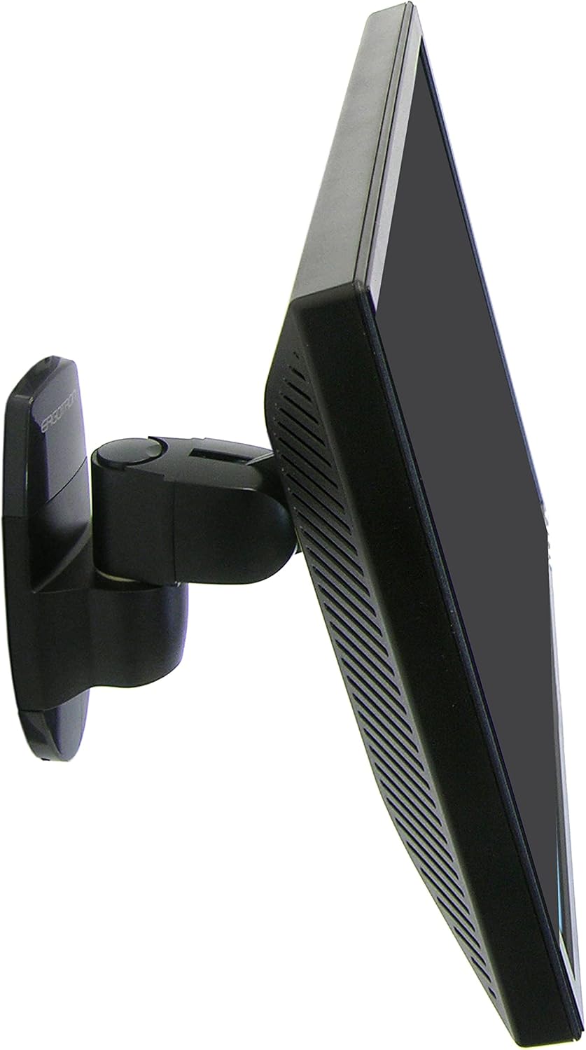 Ergotron – 200 Series Single Monitor Arm, VESA Wall Mount – for Monitors Up to 38 Inches, 0 to 25 lbs – Pivot