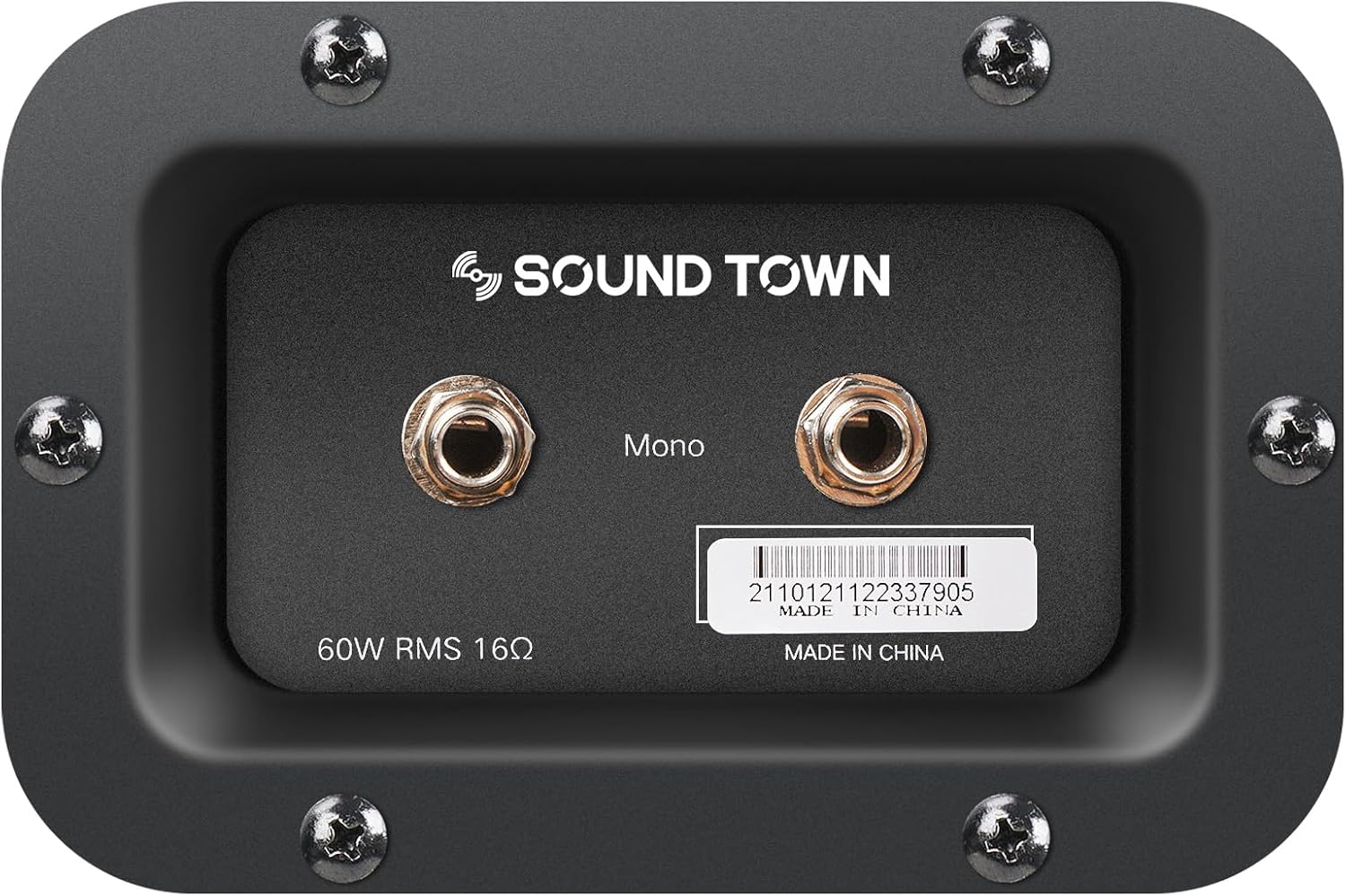 Sound Town 1 x 12' Empty Guitar Speaker Cabinet, with Birch Plywood Construction, Black Tolex, Wheat Cloth Grill, Compatible with Celestion/Eminence Speakers (GUC112BK-EC)