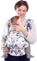 Boba X Baby Carrier - Newborn to Toddler Adjustable, 2-in-1 Convertible Front and Backpack Carrier 7 to 45 lbs, Ergonomic Baby Carrier with Crossable Straps (Call of the Mountains)