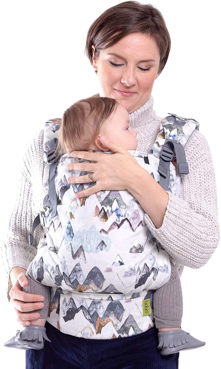 Boba X Baby Carrier - Newborn to Toddler Adjustable, 2-in-1 Convertible Front and Backpack Carrier 7 to 45 lbs, Ergonomic Baby Carrier with Crossable Straps (Call of the Mountains)