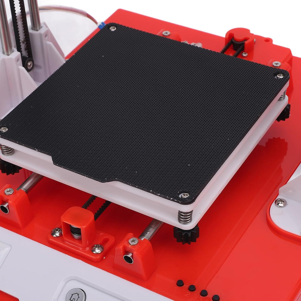 Mini 3D Printer - PLA/TPU Filament | 100x100x100mm Printing Size | 0.4mm Nozzle | Fully Open Source | Support STL Formats | 3D Printing Machine for Kids and Beginners (Orange White)