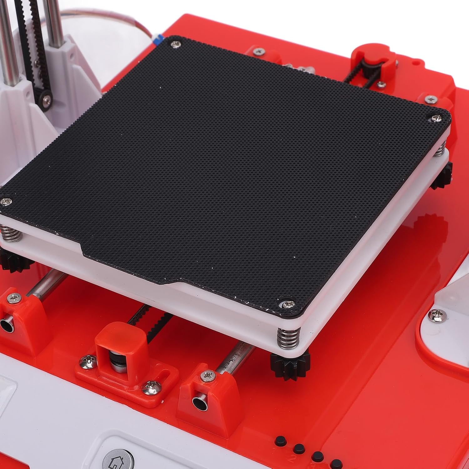 Mini 3D Printer - PLA/TPU Filament | 100x100x100mm Printing Size | 0.4mm Nozzle | Fully Open Source | Support STL Formats | 3D Printing Machine for Kids and Beginners (Orange White)