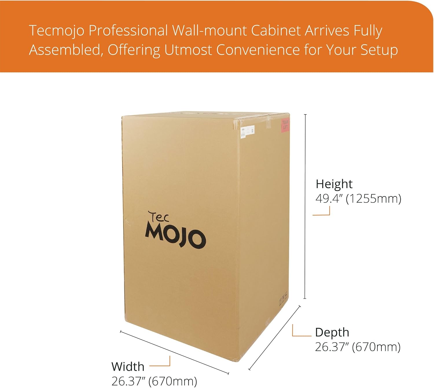 Tecmojo 22U Wall Mount Rack,22U Rack 23.6 Inch Depth,Hold Up to 176 Lbs,Enclosed Wall Mount Rack Kit for 19 Inch Network,Server and AV Gear,Mesh Door(Elite Collection)