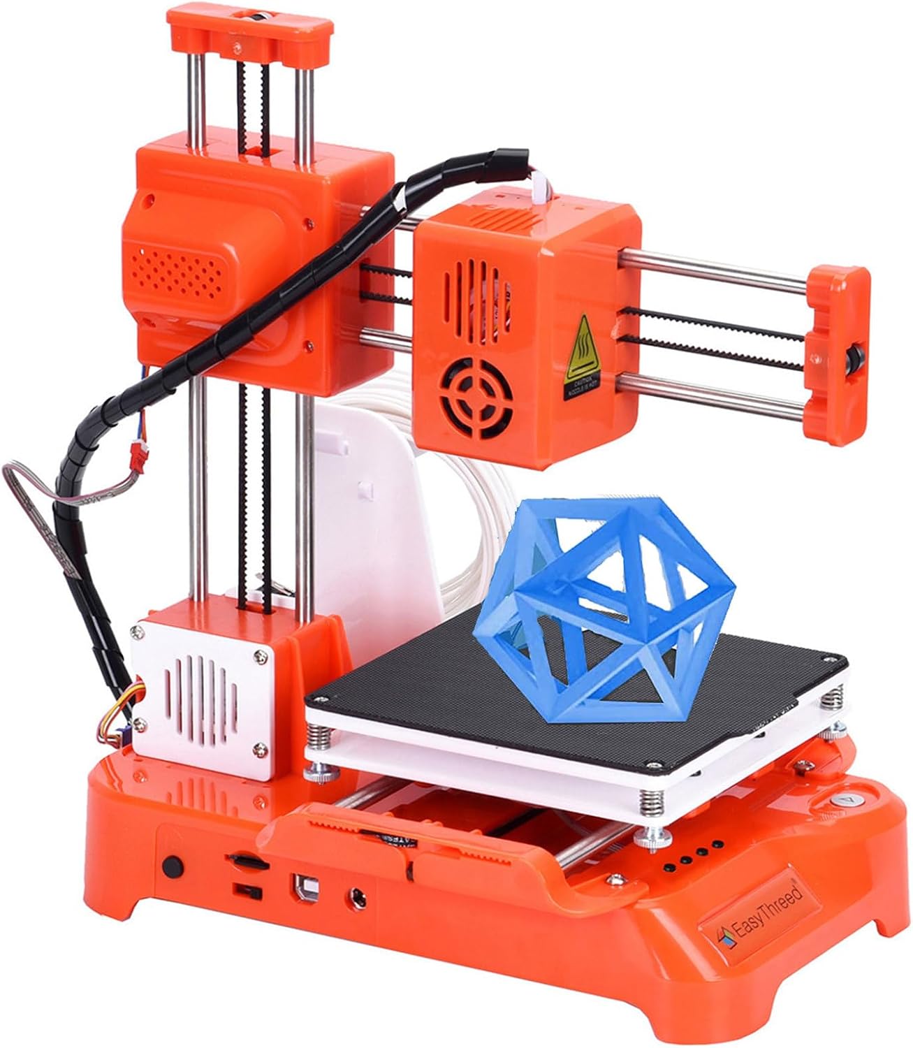 3D Printer,Mini Desktop Printing Machine with TF Card,with Removable Build Surfaces Plate, Fully Open Source Silent,for Beginners Kids Student Educatio Filaments (Red)