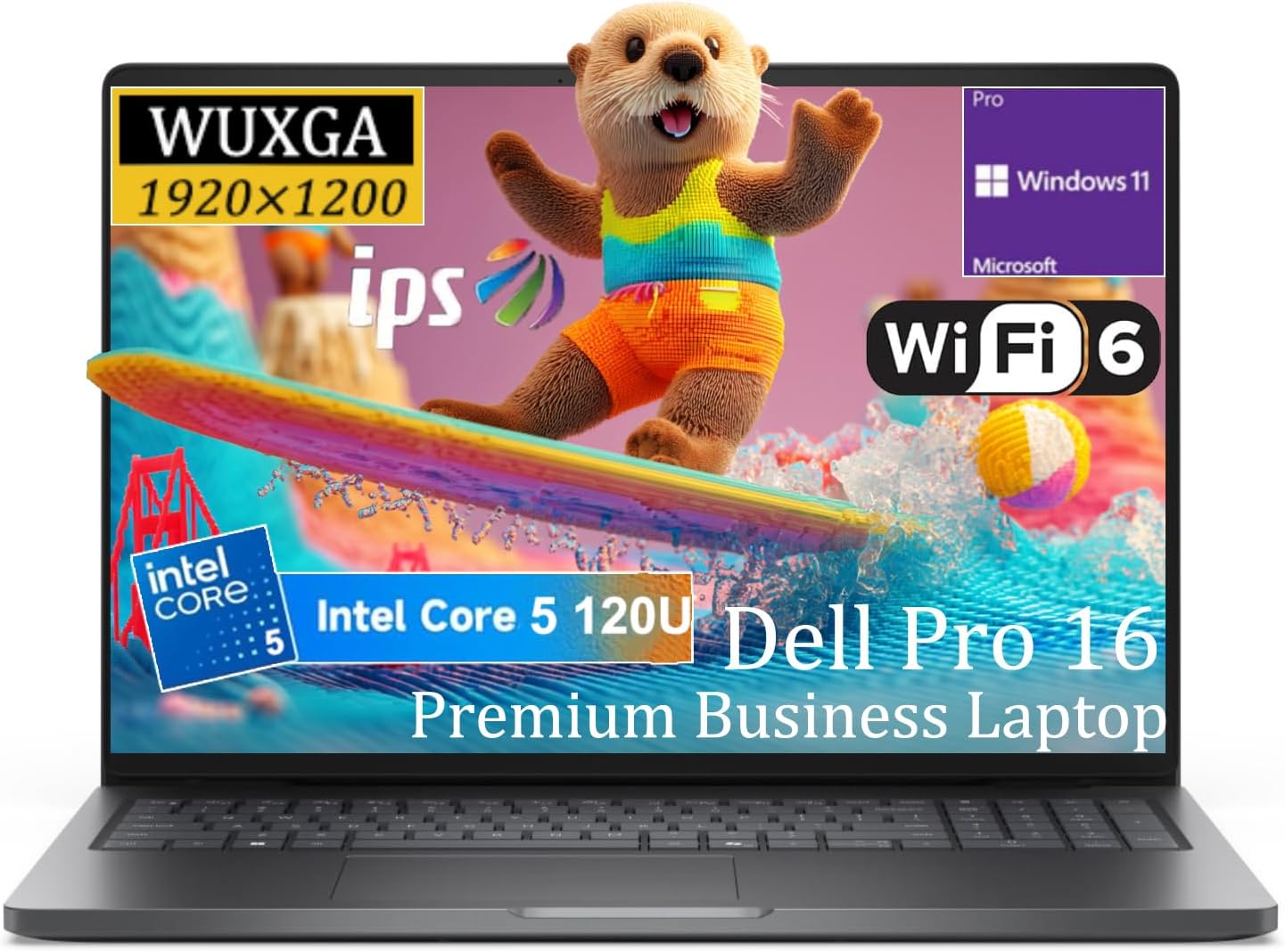 Dell 2025 Pro 16 WUXGA Business Laptop, 16' 1920 x 1200p Anti-Glare Display, Intel 10-Core 5 120U (Up to 5.0 GHz, Beat Latitude), 16GB DDR5 RAM, 1TB SSD,WiFi 6E, Bluetooth 5.3, Windows 11 Pro