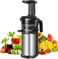 Masticating Slow Juicer, 200W Cold Press Extractor, 40RPM, Nutrient-Rich Juice for Fruits & Vegetables, Compact, Easy to Clean, Black
