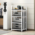 4-Tier DVD CD Player Stand - Wooden AV Media Cabinet for Home/Office/Theater - Stereo Equipment Rack, Amplifier Storage, Audio Video Component Organizer