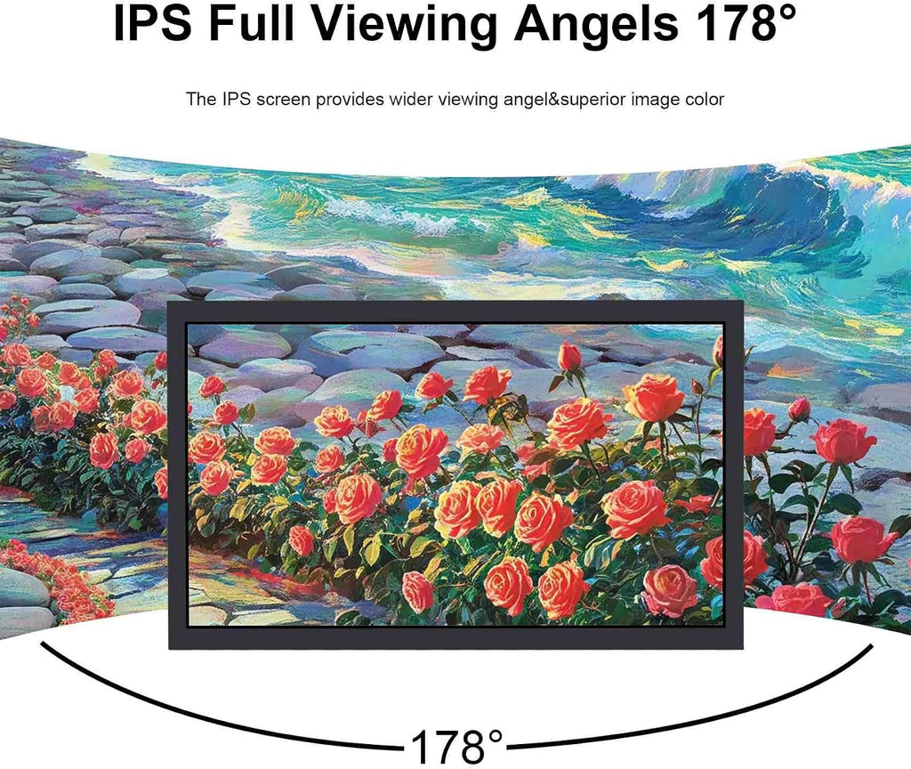 VSDISPLAY 18.5 Inch LCD Monitor 1920x1080 High Resolution Display Supports H/D DVI VGA Video Input as Computer PC Industrial Extra Monitor