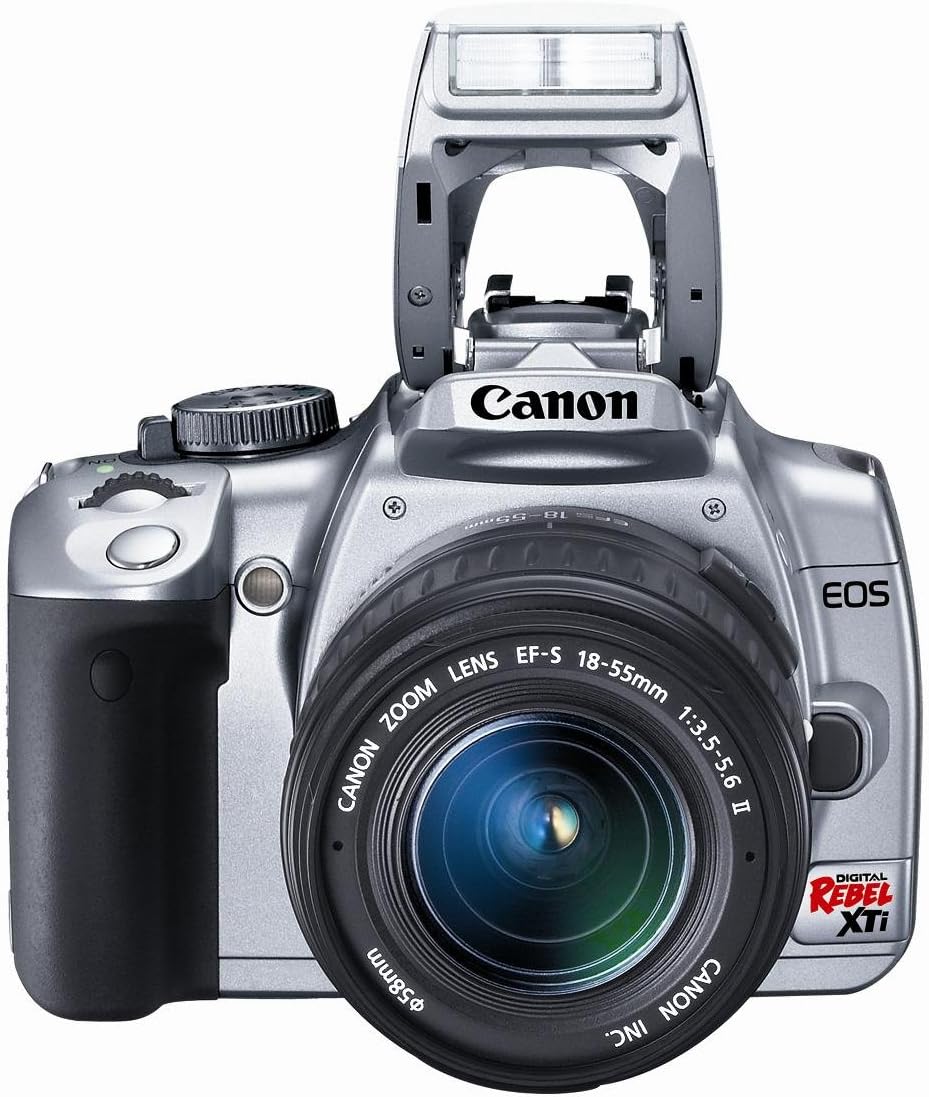 Canon Rebel XTi DSLR Camera with EF-S 18-55mm f/3.5-5.6 Lens (Silver) (OLD MODEL)