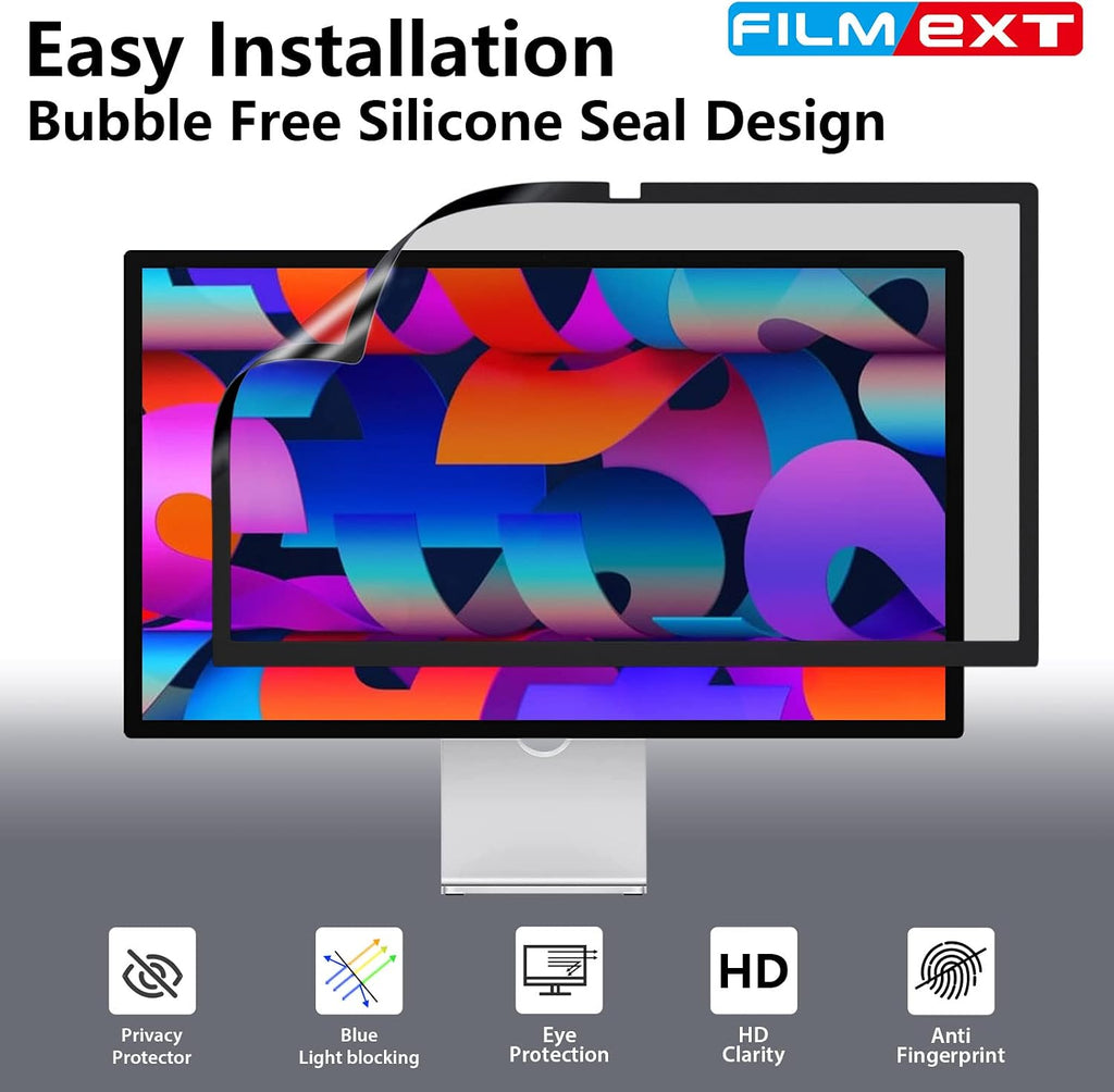 FILMEXT [2-Pack[2022 New] 27 inch privacy screen for monitor compatible with Apple Studio Display 27' Only,Removable Computer Monitor Privacy Screen Shield Anti Blue Light Filter