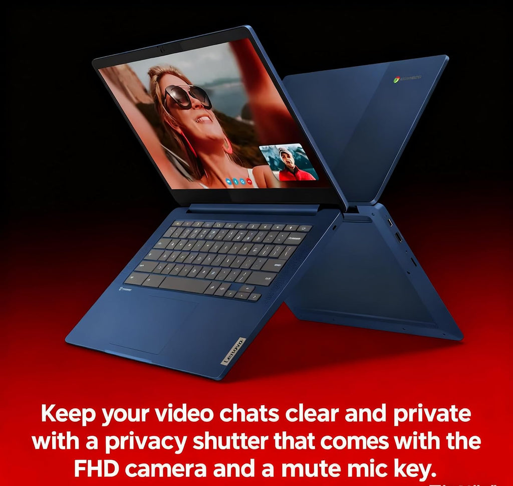 Lenovo IdeaPad Slim 3 Chromebook 14' FHD Touchscreen Laptop, MediaTek Kompanio 520, 4GB RAM, 64GB eMMC + 64GB USB Flash Drive, Budget-Friendly for Students, Everyday & Simple Users,Chrome OS,LE Bundle