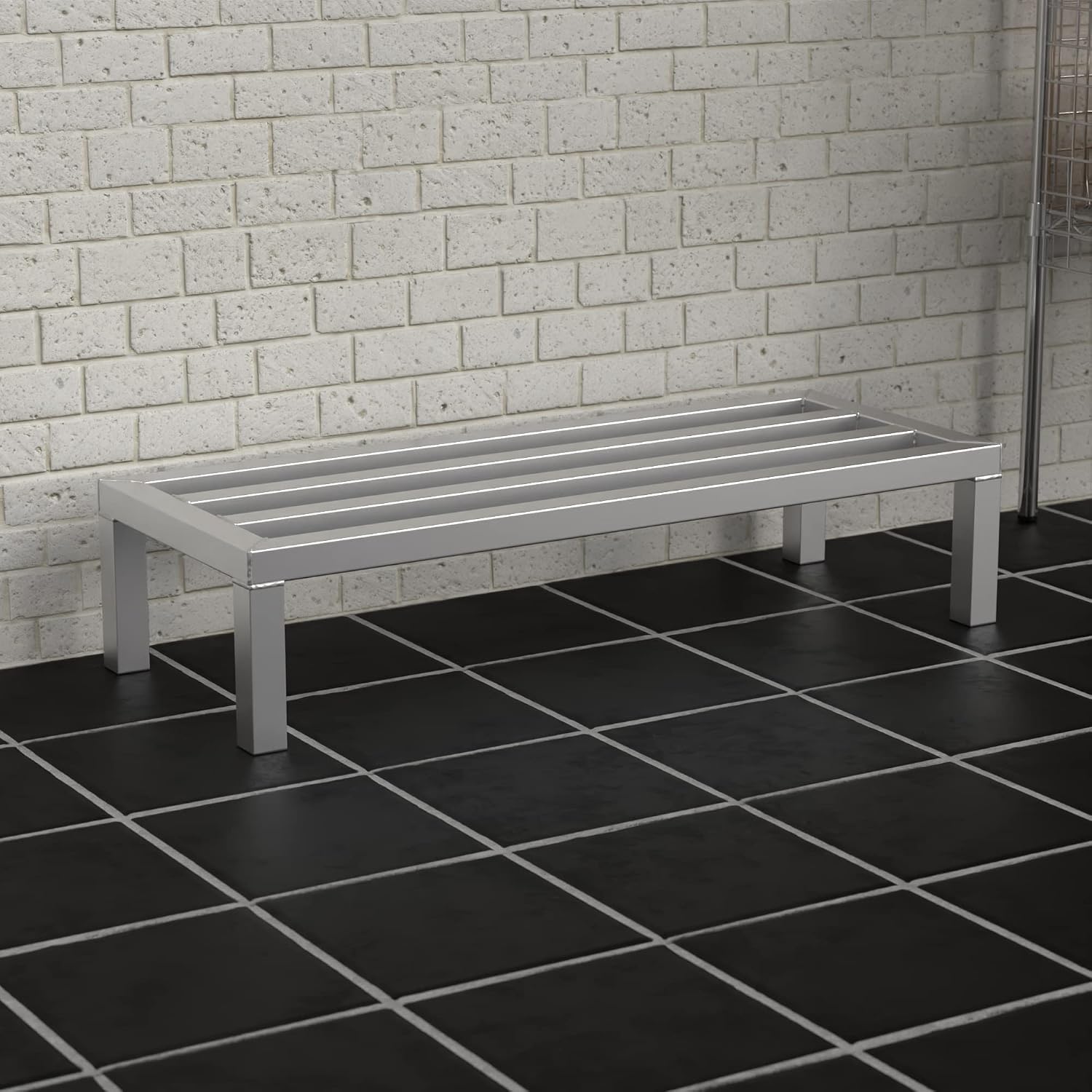36'' x 14'' x 8'' Aluminum Welded NSF Certified Dunnage Rack - 1350 lb. Capacity, for Restaurant, Storage, Warehouse, Garage