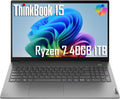 Lenovo ThinkBook 15 Gen 4 Business Laptop (15.6' FHD Anti-Glare, 40GB RAM, 1TB SSD, AMD Ryzen 7 5825U (> Intel i7-1165G7)) Military Grade, Fingerprint, FHD Webcam w/Shutter, Ethernet, Win 11 Pro