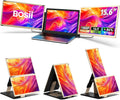 BOSII Laptop Screen Extender Monitor - 15.6' IPS FHD 1080P Triple Portable Extended Monitor for Laptops Type-C/HDMI/USB-A Compatible with Windows Mac Chrome