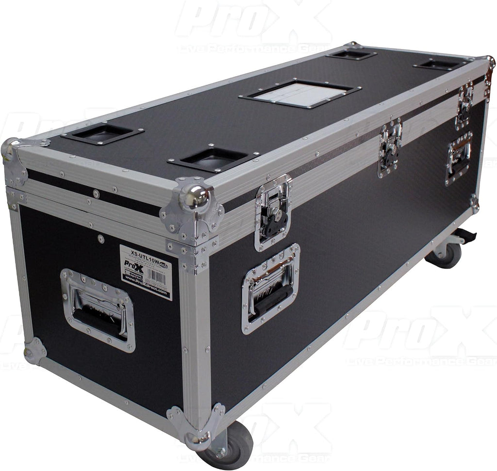 ProX XS-UTL10W ATA Utility Flight Travel Heavy-Duty Storage Road Case with 4' in casters – 47.5'x16'x16' Exterior