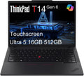 Lenovo ThinkPad T14 G6 Business AI PC Laptop, 14' FHD+ Touchscreen, Intel 12-Core Ultra 5 225U (> Ultra7 155U), 16GB DDR5, 512GB SSD, Thunderbolt 4, Backlit, Fingerprint, IR Webcam, Windows 11 Pro