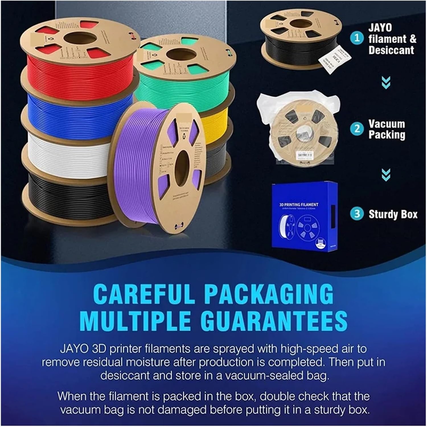 3D Printer Filament, PLA Meta Filament 1.75mm Multicolor Pack of 10 for 3D Printer and Pen(PLA Matte 10BL)