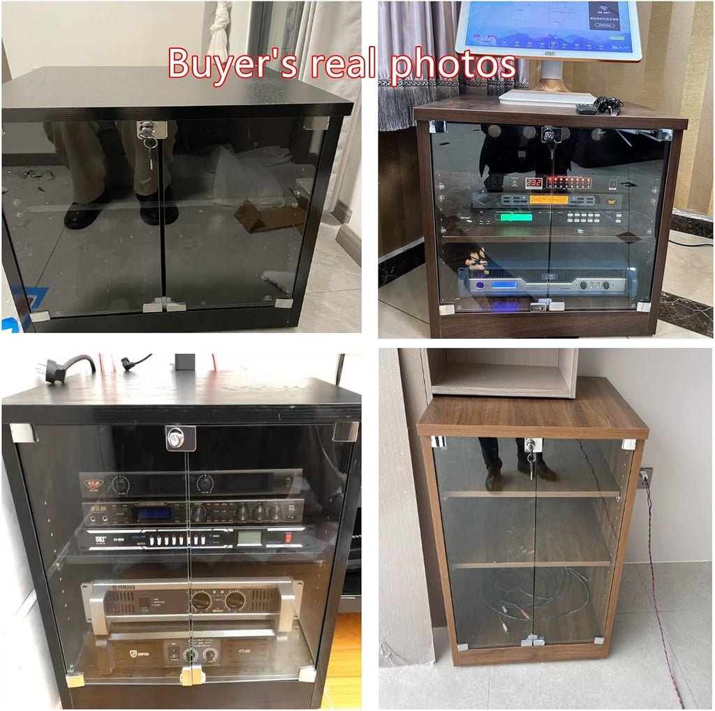 Stereo Component Cabinet,Stereo Cabinet,Audio Cabinet,Audio Rack Cabinet,av Media Stand,Audio Rack,Record Player Console Cabinet,av Cabinet,Media Cabinet,Corner Media Cabinet(White,3-Layer)