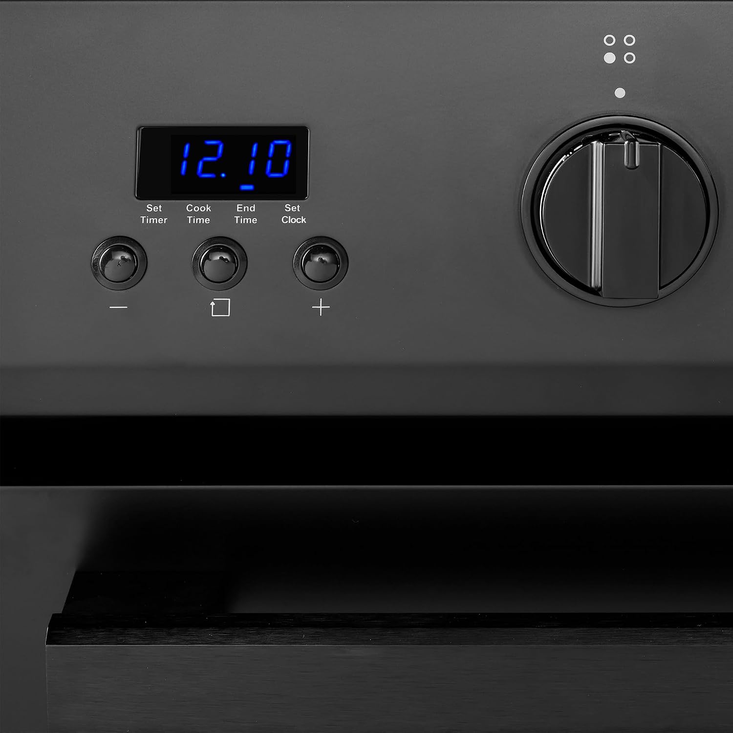 COSMO COS-ERD304K-BK 30 in. Stellar Collection 4.9 cu. ft. Electric Range with 4 Burner Glass Cooktop and Convection Oven in Matte Black