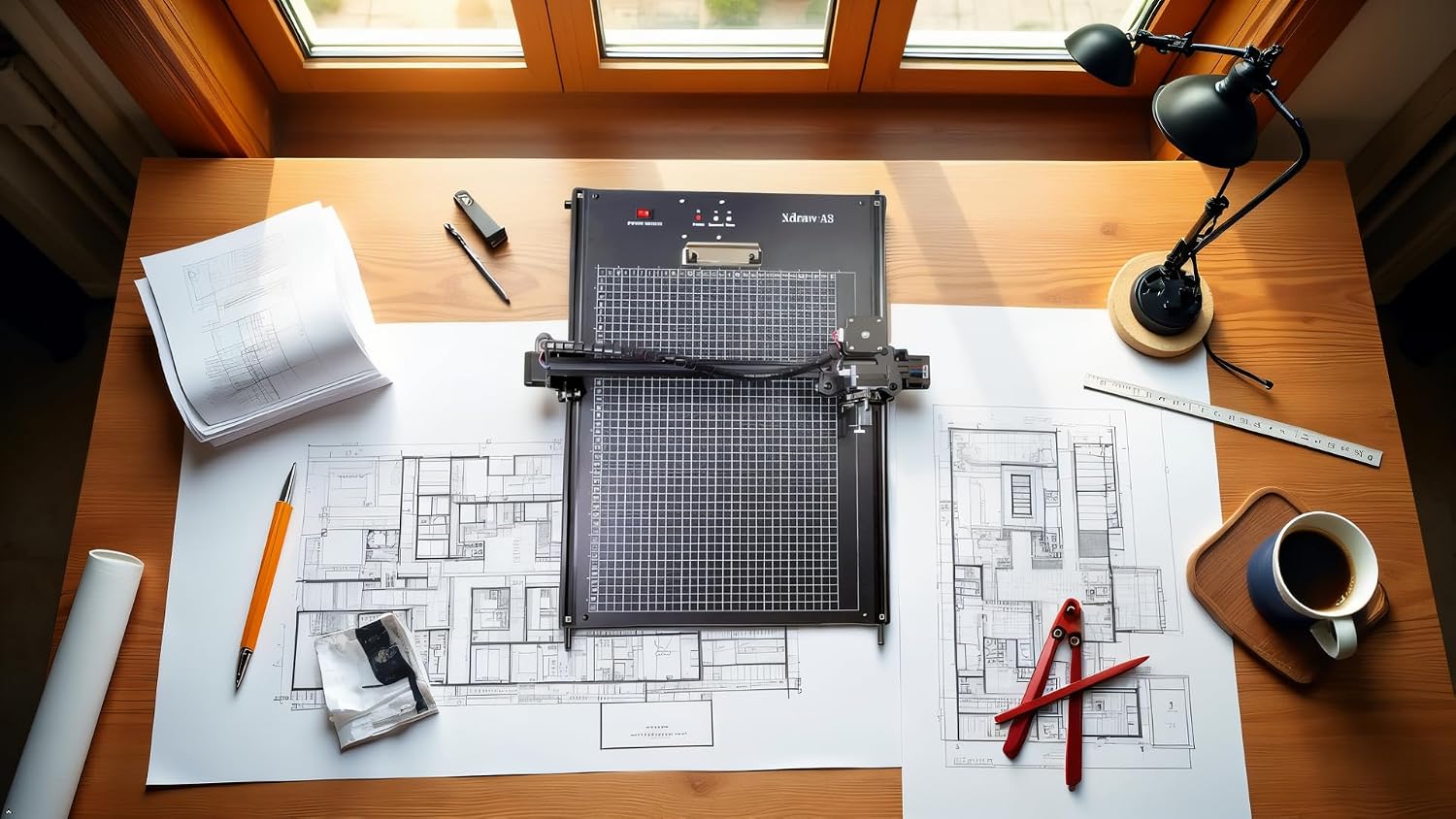 A3 Pen Plotter, xDraw A3 Signature Drawing Writing Robot, XYZ Pen Plotter with Offline Function, Enlarged Base Plate 15 x 17''