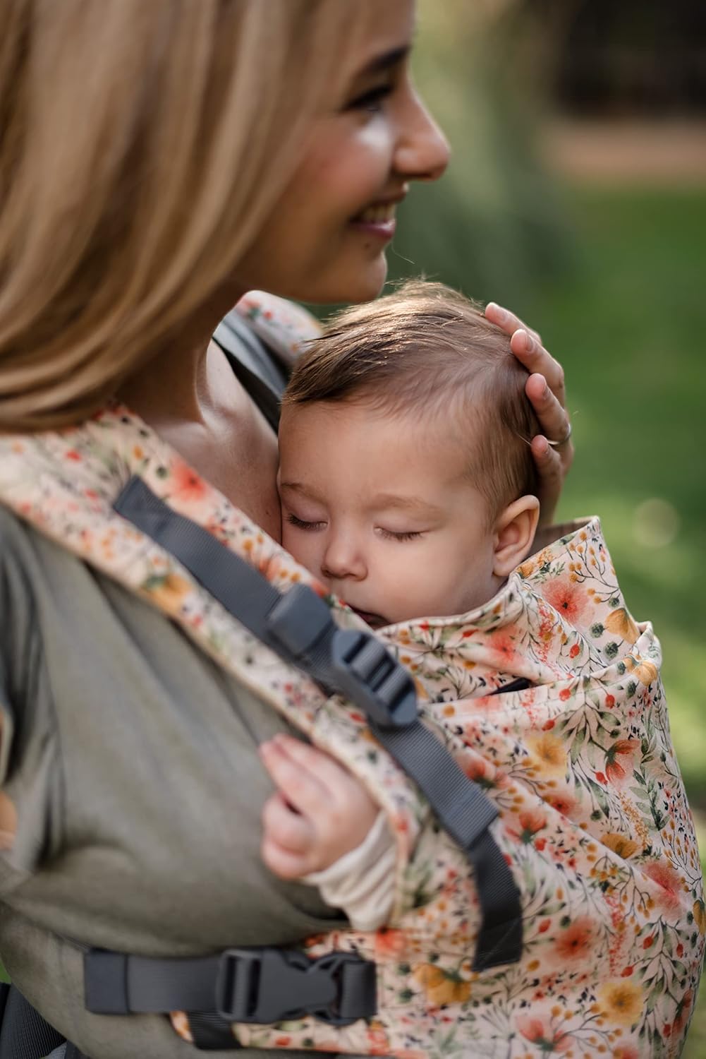 Boba X Baby Carrier - Adjustable Infant Carrier for Newborn to Toddler, Front and Backpack Babywearing 7 to 45 lbs, Ergonomic Baby Carrier with Crossable Straps and Padded Shoulders (Blossom)