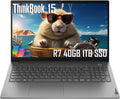 Lenovo ThinkBook 15 Business Laptop (15.6' FHD Anti-Glare, 40GB RAM, 1TB SSD, AMD Ryzen 7 5825U (> Intel i7-1255U)) Fingerprint, 1080p Webcam, Military Grade, Wi-Fi, Ethernet, Win 11 Pro w/Copilot