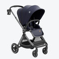 EMU Full-Size Foldable Baby Stroller Full Recline Cockpit Compact Toddler Stroller with Reversible Seat All-Terrain Newborn Infant Pram Carriage for City Outdoor - Dark Blue
