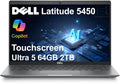 Dell Latitude 5450 5000 Business AI PC Laptop (14' FHD Touchscreen, Intel 12-Core Ultra 5 135U (> i7-1355U), 64GB DDR5 RAM, 2TB SSD), Backlit, FHD IR Webcam, 2x Thunderbolt 4, RJ-45, HDMI, Win 11 Pro