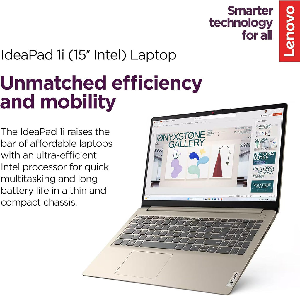 Lenovo IdeaPad Laptop for Business Student 2025, 15.6' Display, 8GB RAM + 884GB Storage (256GB SSD +128GB eMMC +500GB Ext), Dual Intel Core Processor, WiFi 6, HubxcelAccessory, Office 365 1 Yr, Win 11