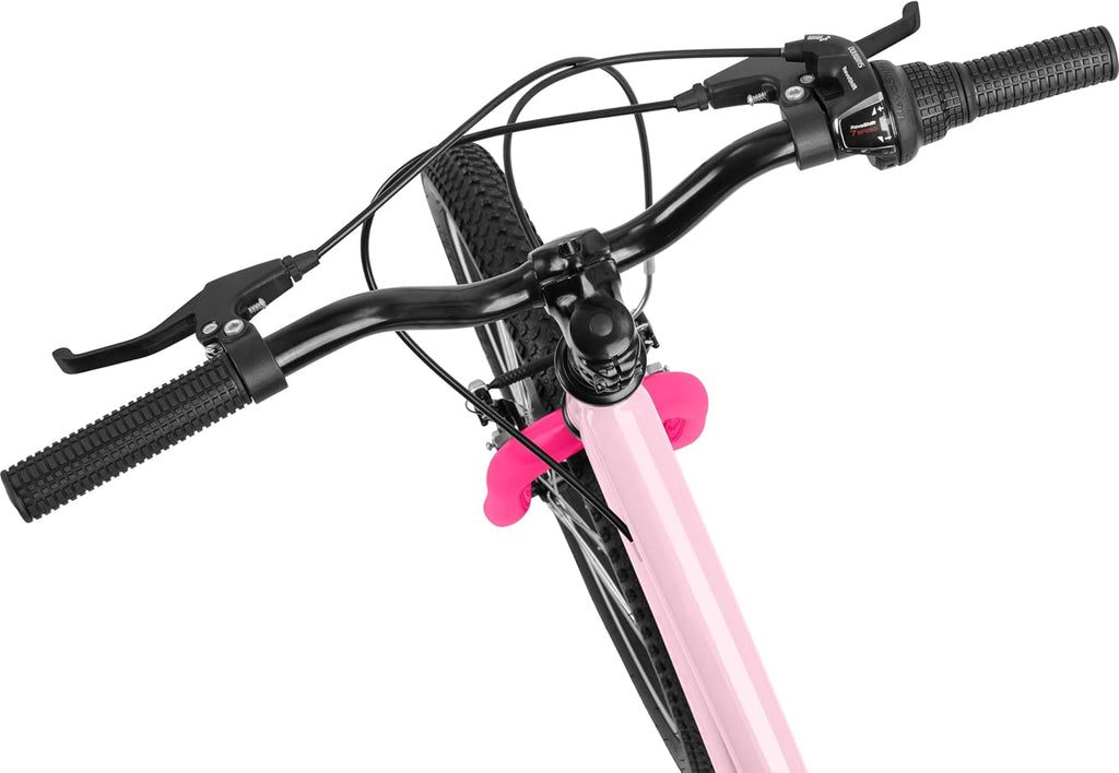 Retrospec Dart Kids Bike - 7-Speed Hybrid Bicycle for Ages 6-11 with 29in All-Season Tires & Shock Absorption - Adjustable Height Youth Bike with V-Brakes & Smooth Gear Shifting
