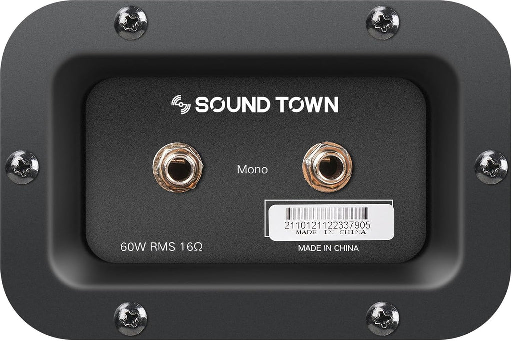 Sound Town 1 x 12' Empty Open-back Guitar Speaker Cabinet, w/Birch Plywood Construction, Black Tolex, Wheat Cloth Grill, Compatible w/Celestion/Eminence Speakers (GUC112OBBK-EC)