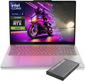 Lenovo Yoga Pro 9i 16' Laptop, Intel Core Ultra 9-285H, NVIDIA GeForce RTX 5060, 3.2K Tandem OLED 120Hz Touchscreen Display, 32GB RAM, 2TB SSD, Wi-Fi 7, Thunderbolt, Win 11 Home, w/1TB Portable HDD
