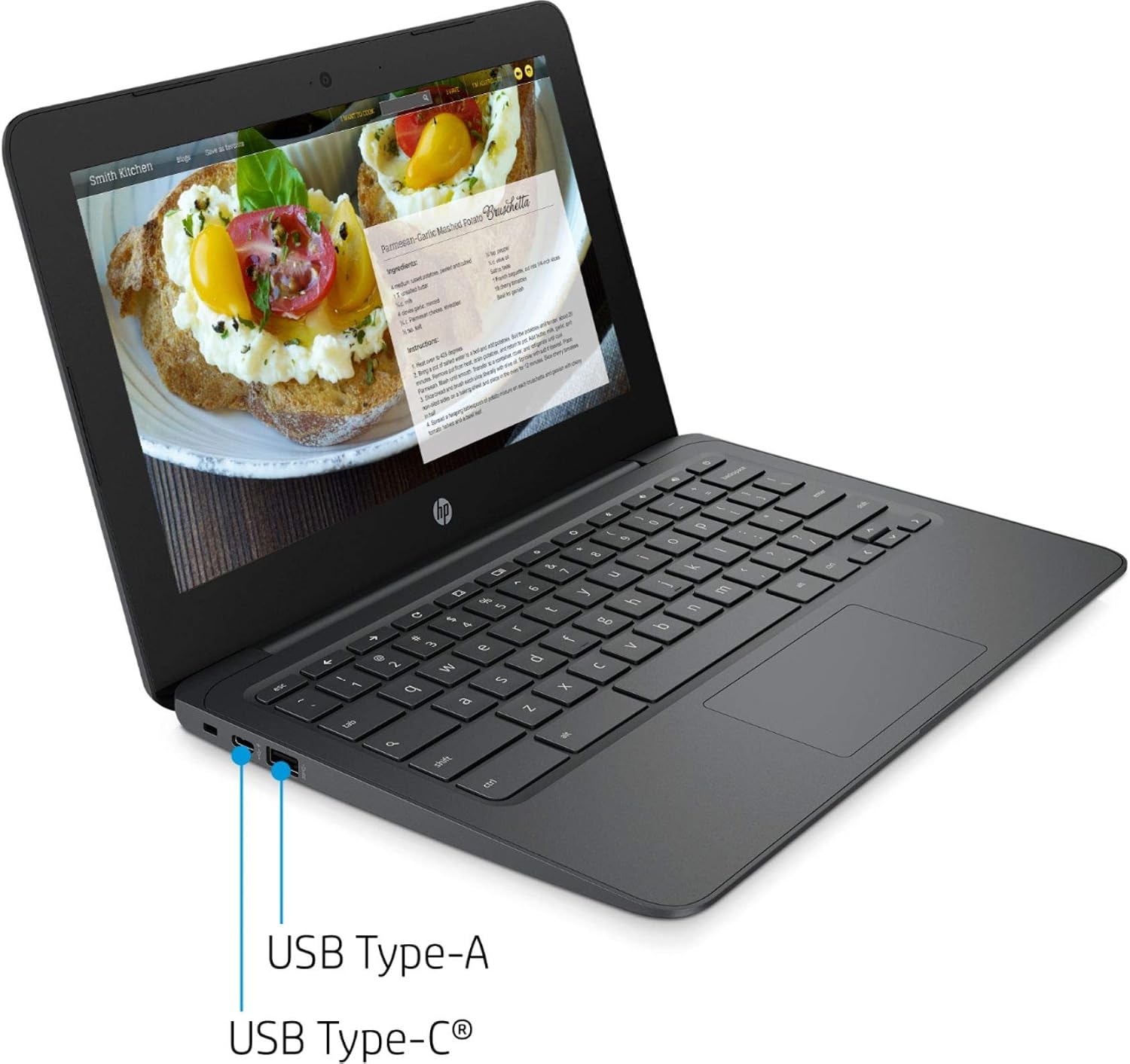 HP Flagship Chromebook, 11.6' HD (1366 x 768) Display, Intel Celeron Processor N3350, 4GB LPDDR2, 32GB eMMC, Chrome OS, HD Graphics 500, 11A-NB0013DX, Ash Gray