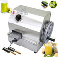 Manual Sugarcane Juicer - Stainless Steel 3-Roller Commercial Juice Extractor, 2.4in Inlet, 330lbs/h Output, Sugar Cane Press Machine, Sugarcane Juice Squeezer for Home and Business