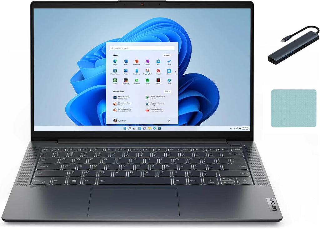Lenovo Ideapad 5 14 inch FHD Touch Laptop, AMD Ryzen 7 5700U, 1.8GHz, 8GB RAM, 1TB SSD, 4-in-1 Card Reader, Windows 11 Home, Wi-Fi, Graphite Grey with TGYAccessories