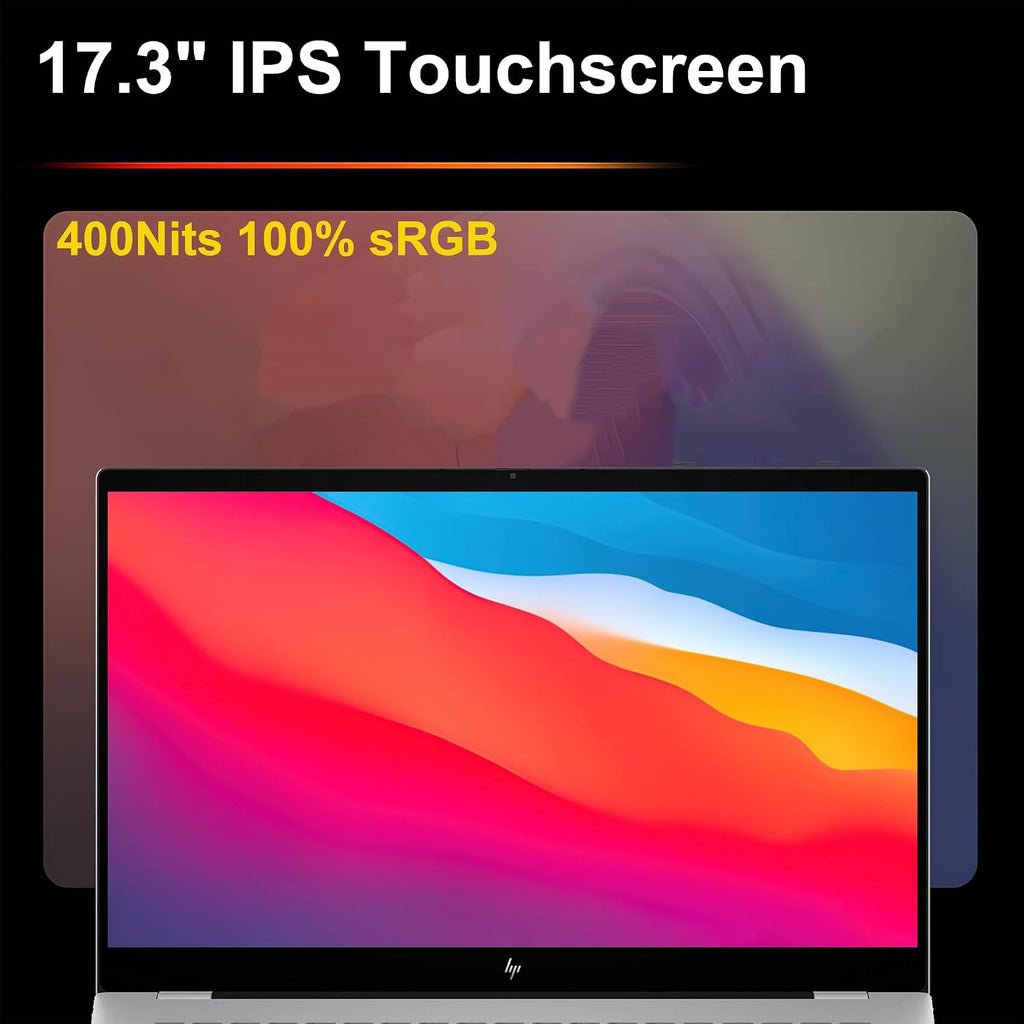 HP OmniBook 7 Laptop 17.3' FHD IPS Touch (400nits, 100% sRGB) Intel 8-core Ultra 7 258V (Up to 47 Tops) 32GB DDR5 4TB SSD for Designer Business Professional Backlit IR Camera Win11 ICP Hub