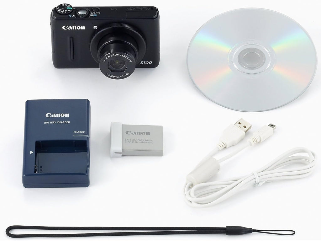 Canon PowerShot S100 12.1 MP Digital Camera with 5x Wide Angle Optical Image Stabilized Zoom (Black)