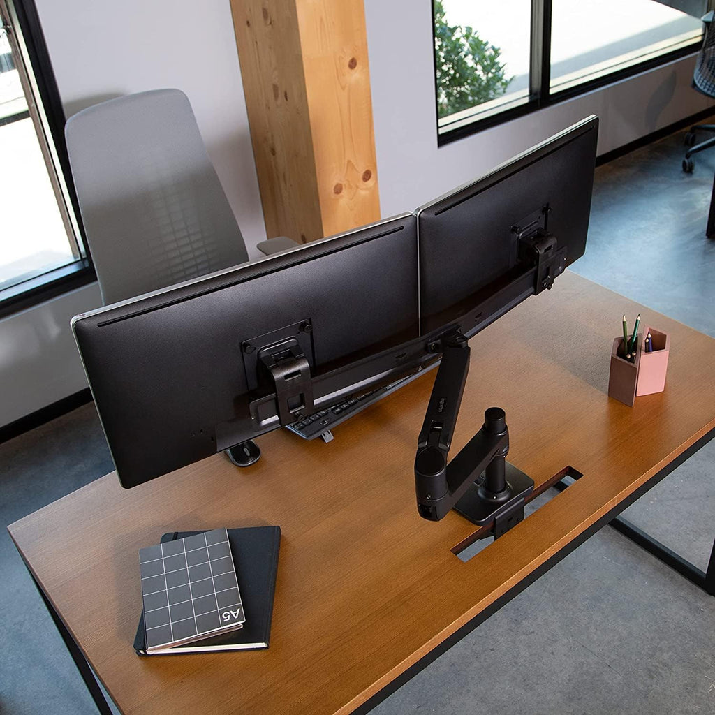 Ergotron – LX Dual Direct Monitor Arm, VESA Desk Mount – for 2 Monitors Up to 25 Inches, 2 to 11 lbs Each – Matte Black