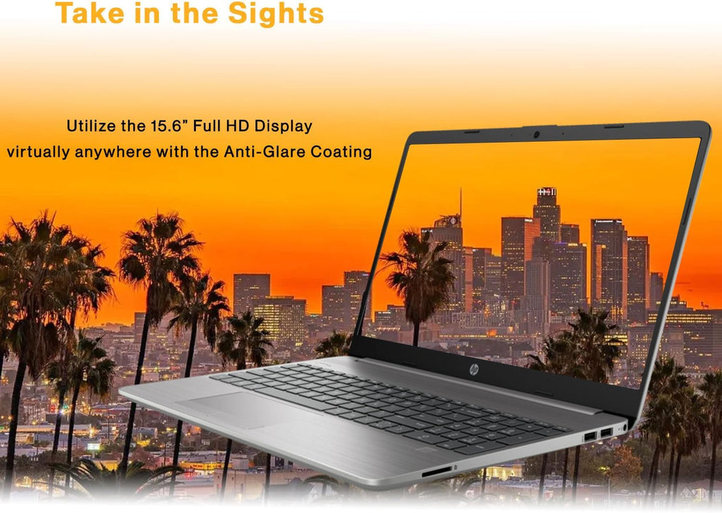HP 250 G9 Laptop, 15.6' FHD Screen, Intel Celeron Dual Core Series Processor, 32GB RAM, 1TB SSD, Windows 11 Pro, Anti-Glare Coating, HD Camera with Temporal Noise Reduction