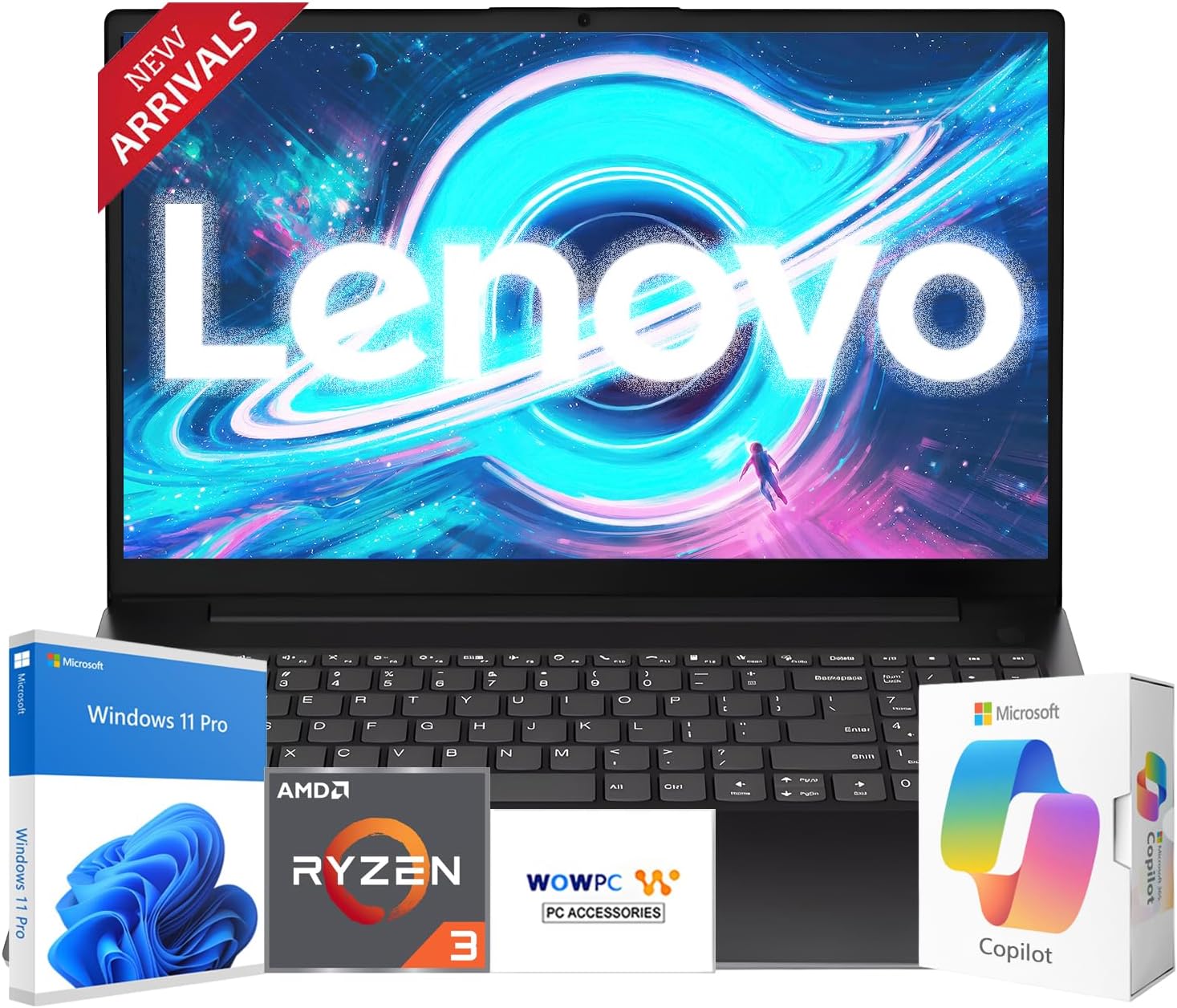 Lenovo 2026 New V15 Business and Student Laptop, Ryzen 3 7320U(Outperforms Intel i7-1065G7), 16GB RAM, 512GB SSD, 15.6' FHD, Ultra Quiet Design, Long Battery Life, Wi-Fi 6, Bluetooth 5, Windows 11 Pro