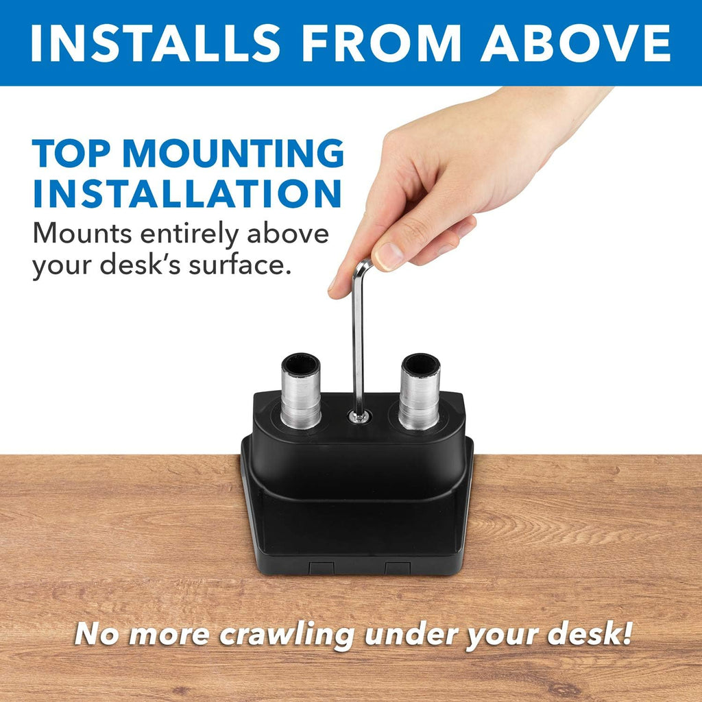 Mount-It! Dual Monitor Arm Mount Desk Stand | Premium Quality | Articulating Mechanical Spring Height Adjustable | Fits Two 24 27 29 30 32 Inch VESA 75 100 Compatible Screens | C-Clamp and Grommet