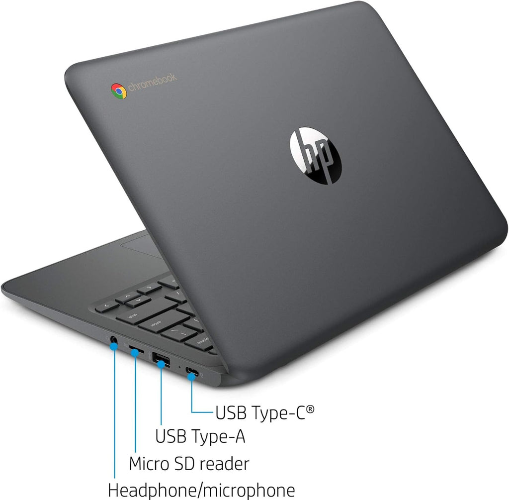 HP Flagship Chromebook, 11.6' HD (1366 x 768) Display, Intel Celeron Processor N3350, 4GB LPDDR2, 32GB eMMC, Chrome OS, HD Graphics 500, 11A-NB0013DX, Ash Gray