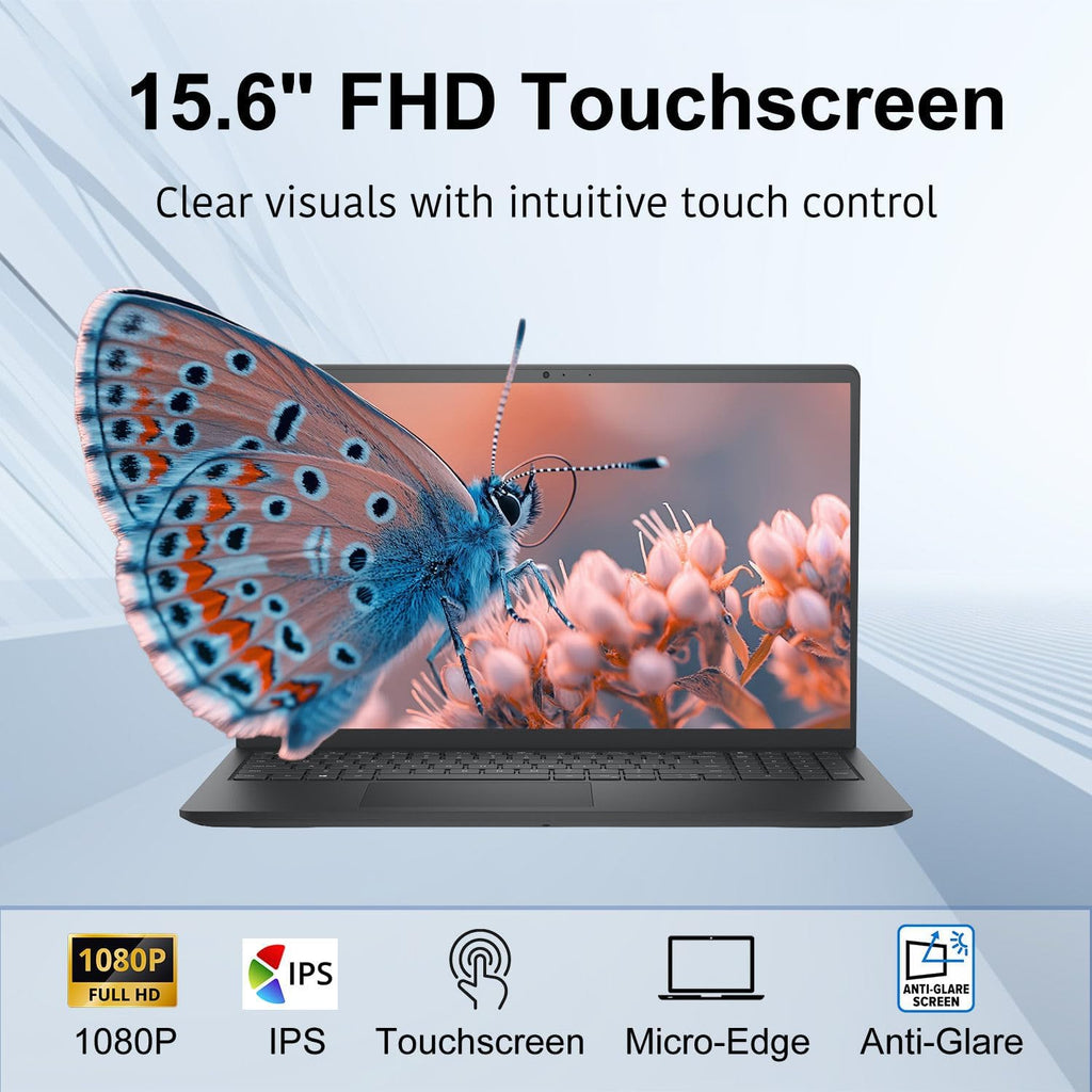 Dell 15.6' FHD Touchscreen Laptop | 13th Gen Intel Core i5-1334U(Beat i7-1250U) | 8GB RAM | 512GB PCIe SSD | Wi-Fi 6 | 1080p Webcam | Copilot AI | USB-C | Business & Study Ready | Windows 11