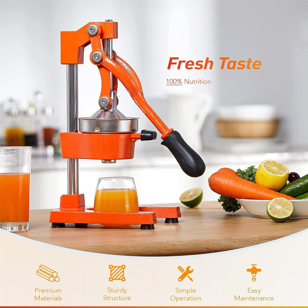 Hand Press Juicer Machine, Manual Orange Juicer Professional Citrus Juicer, Commercial Lemon Squeezer and Orange Crusher, Easy to Clean