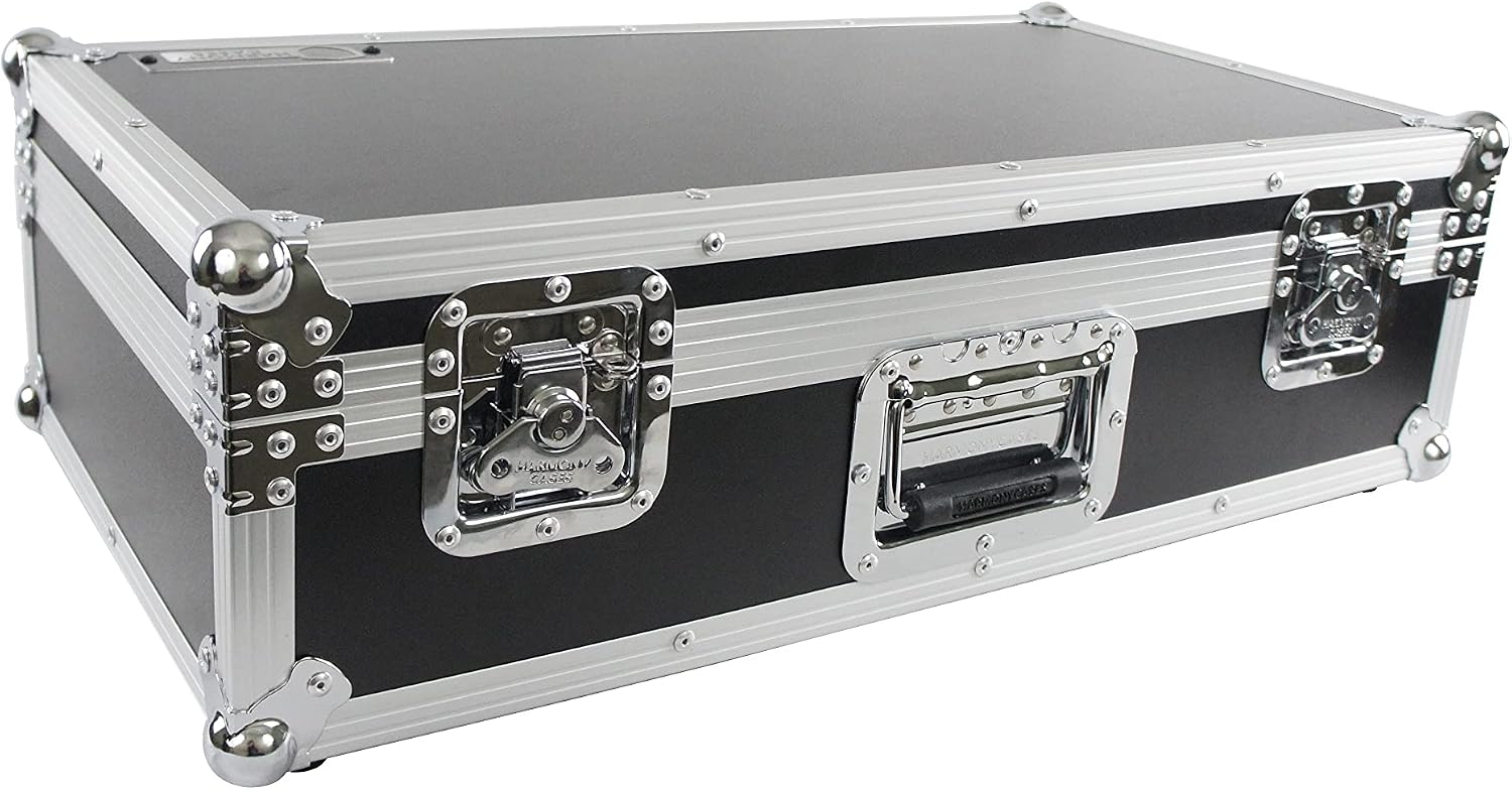 Harmony Audio Cases HCTPB24 Compatible With Guitar Effect Pedals Custom Hard ATA Flight 24' Pedal Board Case