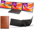 NGTeco 15.3 Inch Triple Screen Extender for Laptop, 1200P Portable Monitor with H5-T Adapter, 4.6mm Ultra-Slim 2.64LB, Plug and Play for 14-17.3 Inch Mac Windows Linux Chrome OS Laptops