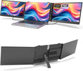 14' Triple Laptop Screen Extender, 1080P FHD IPS Ultra-Slim Portable Dual Monitor for Laptop, USB C HDMI Plug-Play Monitor Extender for Triple Display for MacOS/Windows, Fits 13-17.3' Laptops