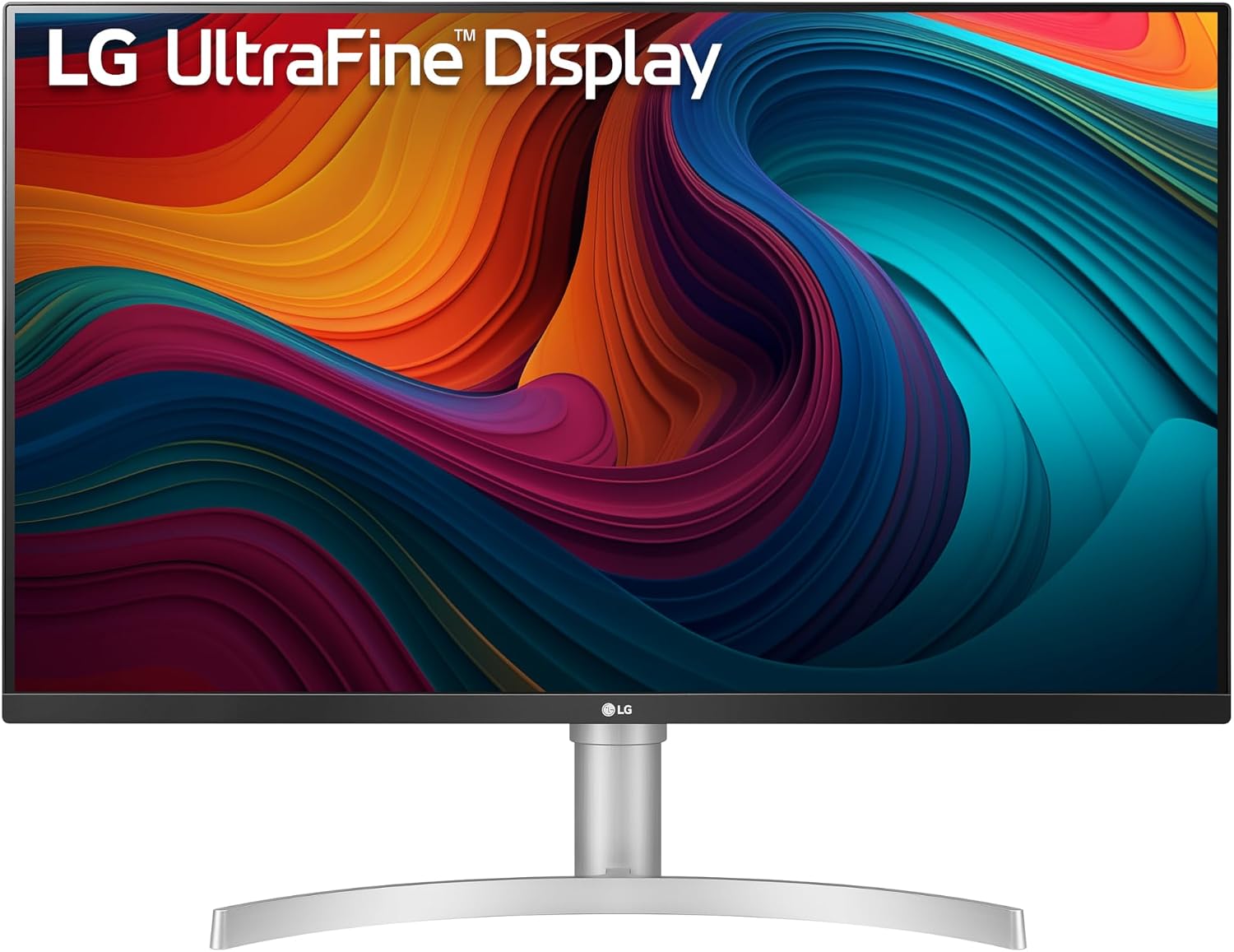 LG 32UN550-W Monitor 32' Ultrafine (3840 x 2160) Display, DCI-P3 90% Color Gamut, HDR 10, AMD FreeSync, Borderless Design, Tilt/Height Adjustable Stand - Silver