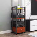 Audio Rack Power Amplifier Equipment Cabinet - Tv Stand with Storage and Shelves - Furniture Media Stand DVD Cd Player Stand - Large Media Storage Shelf On Wheels for Ktv,3 Tiers-120cm Tall
